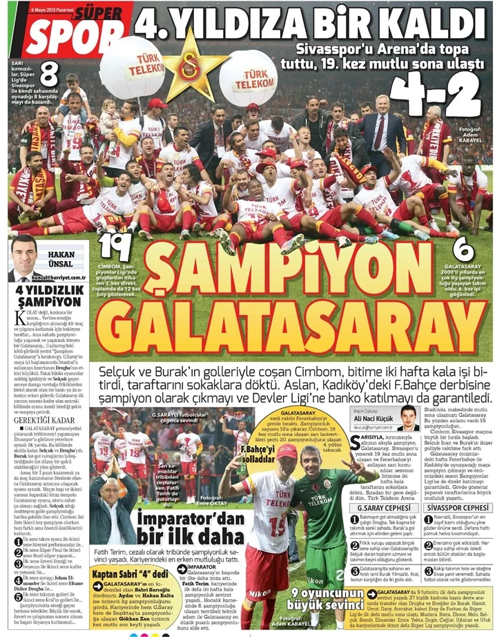 Gazetelerin şampiyon manşetleri