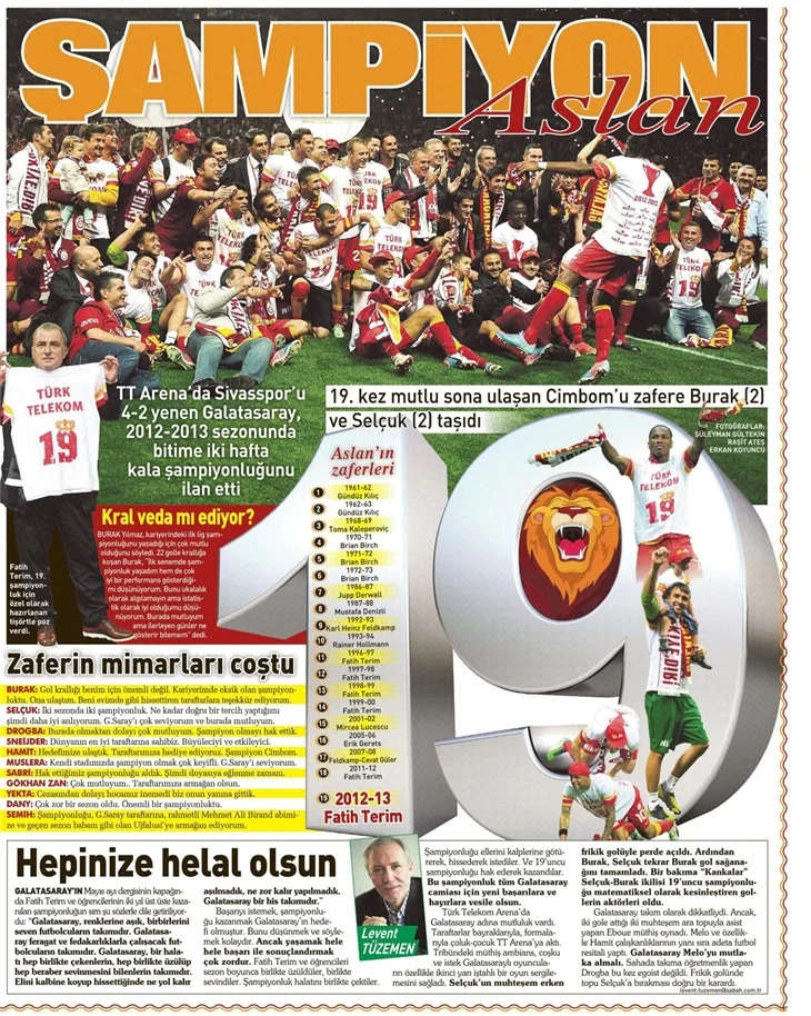 Gazetelerin şampiyon manşetleri
