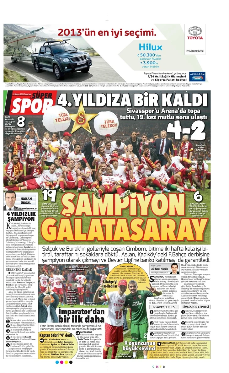 Gazetelerin şampiyon manşetleri