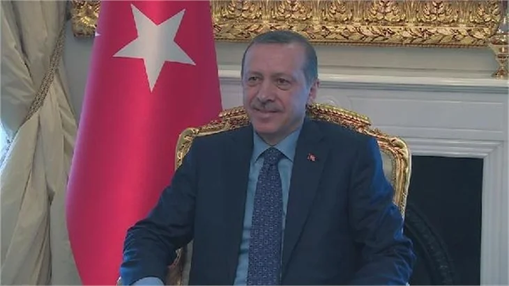 Erdoğan, FIFA Başkanı Sepp Blatter'i kabul etti.