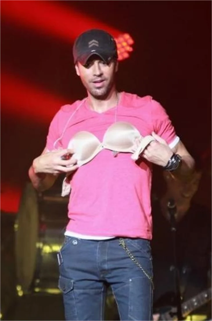 Enrique Iglesias'a sahnede sutyen attılar!