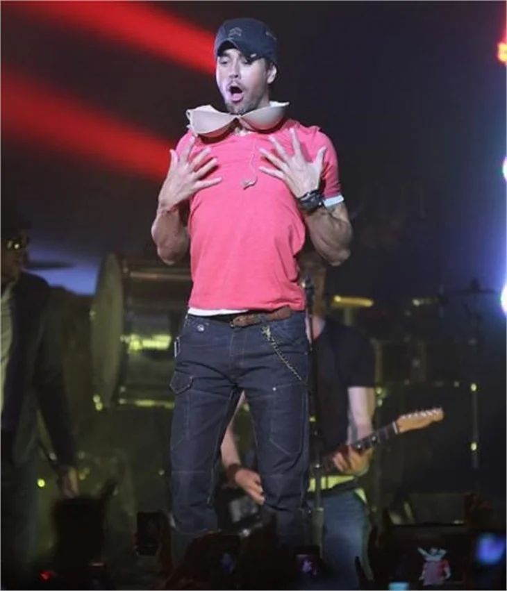 Enrique Iglesias'a sahnede sutyen attılar!