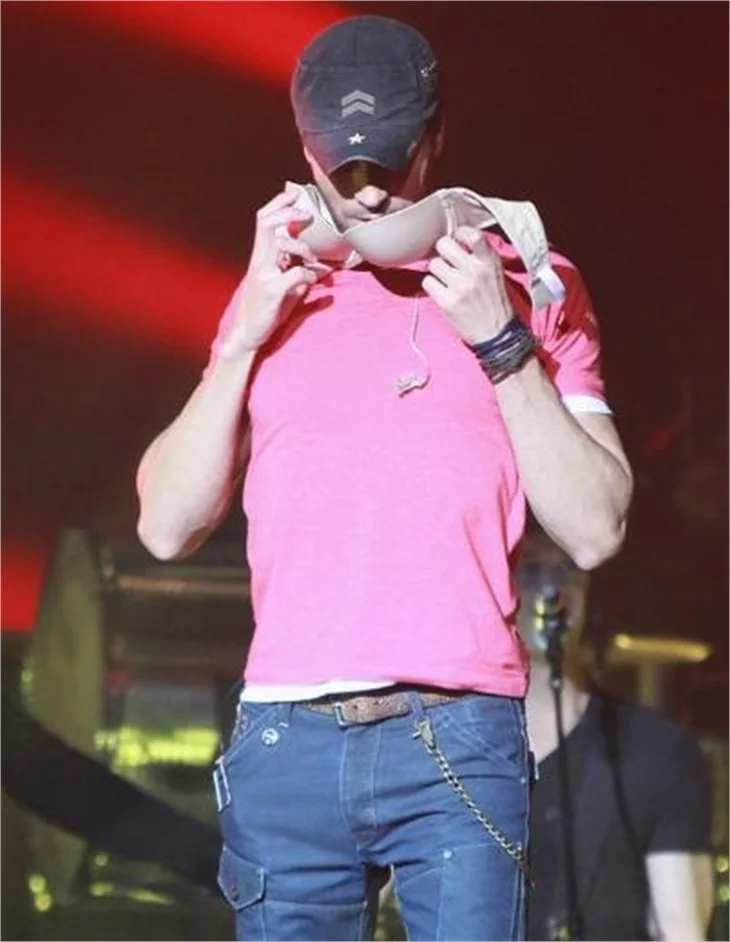 Enrique Iglesias'a sahnede sutyen attılar!