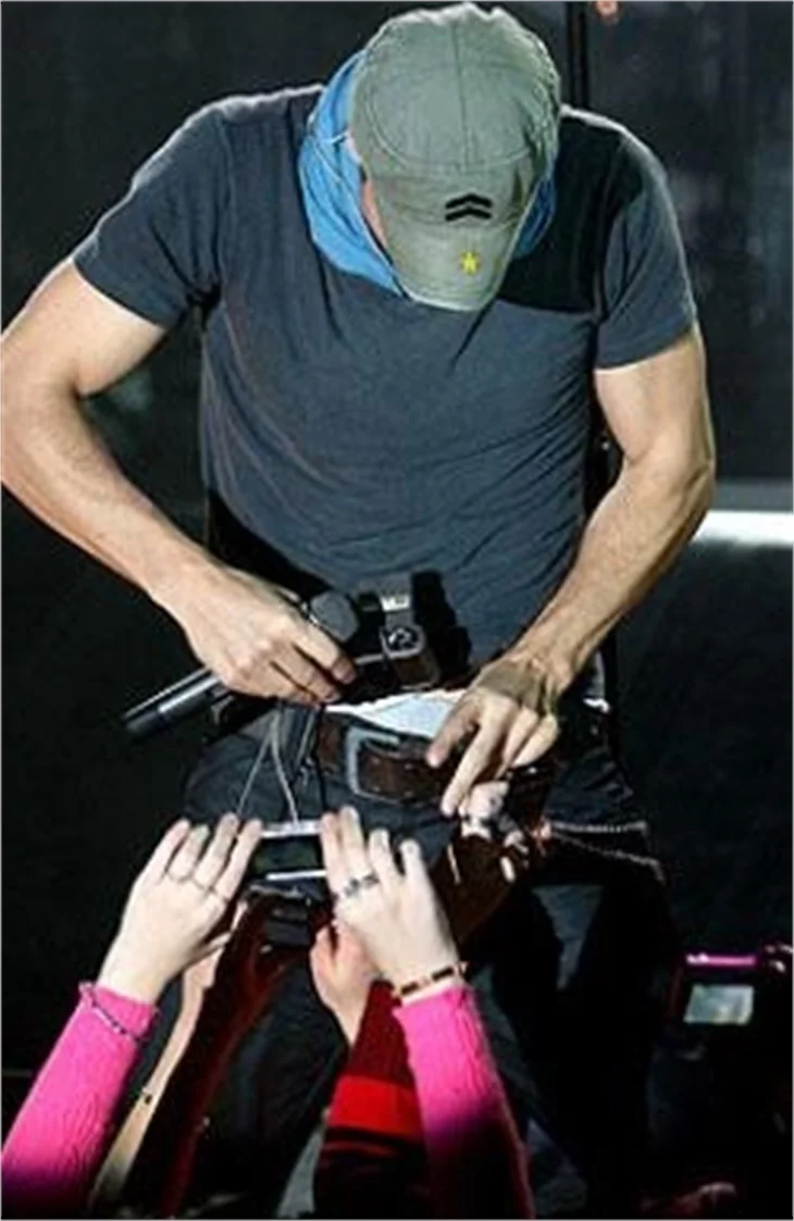 Enrique Iglesias'a sahnede sutyen attılar!
