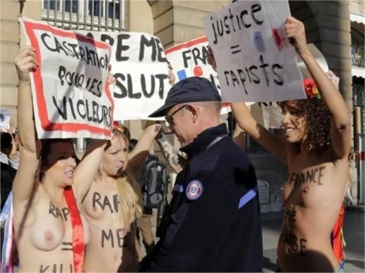 Fransa'da Femen'e karşı Hommen