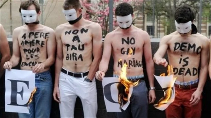 Fransa'da Femen'e karşı Hommen