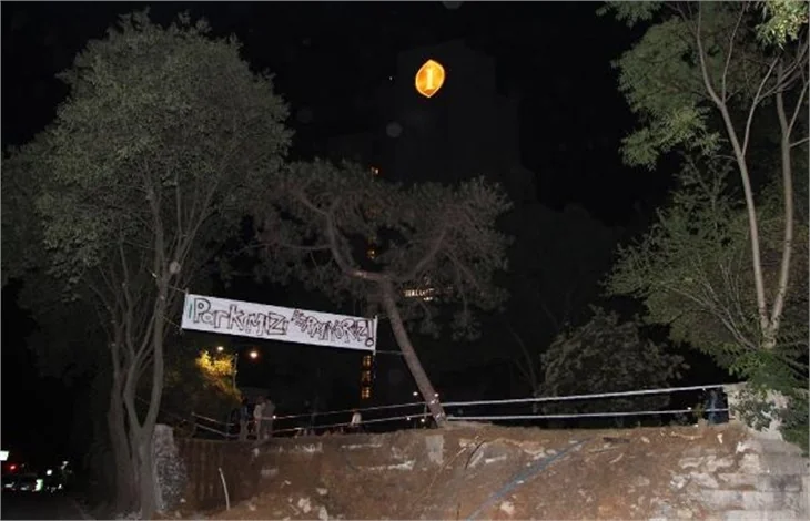 Taksim Gezi Parkı'nda eylemcilere biber gazı