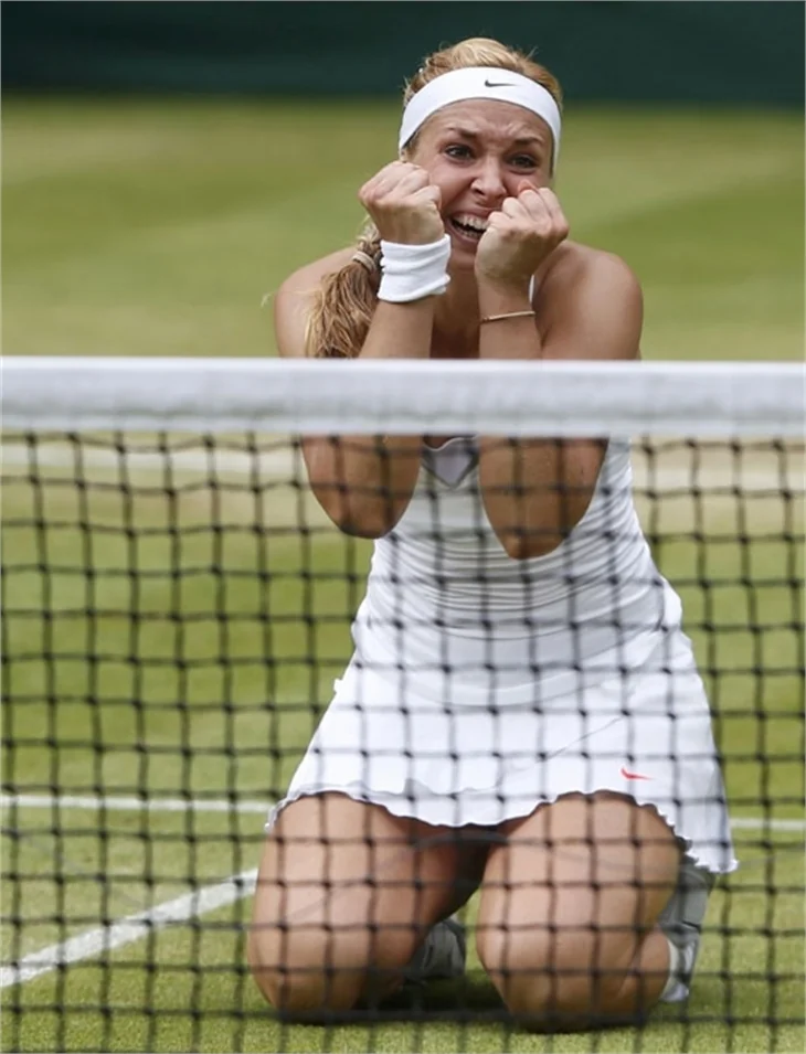 Lisicki, Serena Williams'ı eleyince bakın ne yaptı?