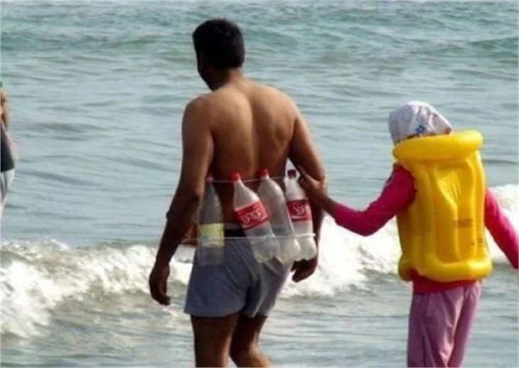 Plajda çileden çıkaran görüntüler!