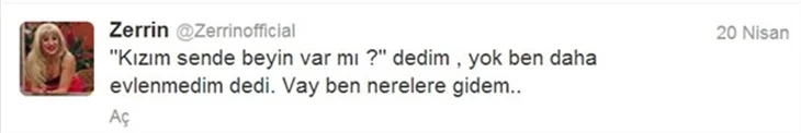 Sosyal medyanın Zerrin'i güldürüyor...