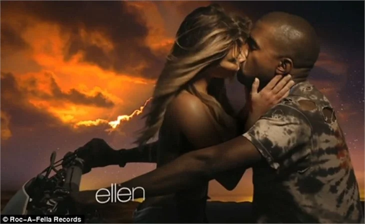 Kim ve Kanye klipte seviştiler!
