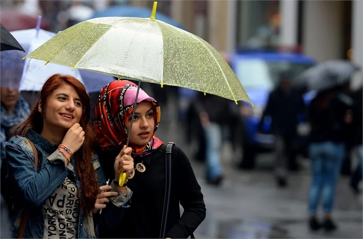 İstanbul'da yağışlı hava!