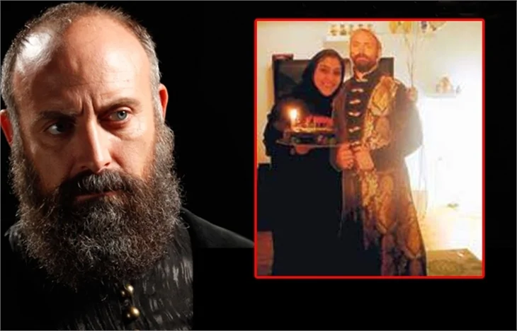 Doğum gününü Halit Ergenç'in maketiyle kutladı