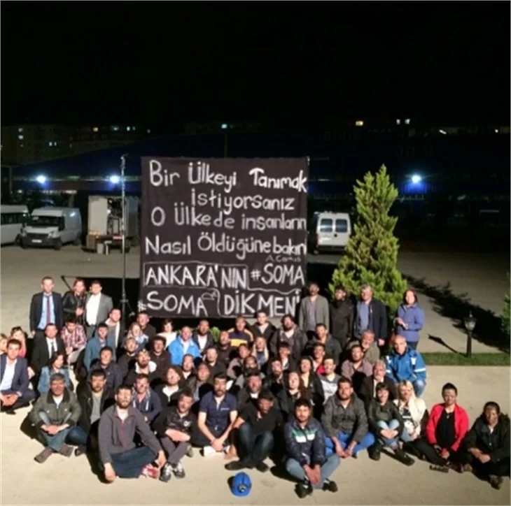 Dizi setlerinde Soma mesajı!