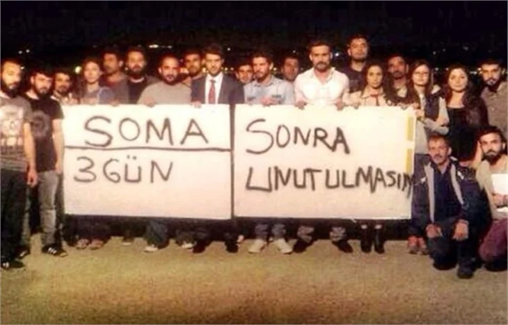 Dizi setlerinde Soma mesajı!