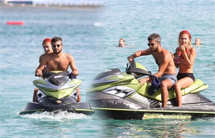 Ece Erken ve Serkan Uçar'ın jetski keyfi!