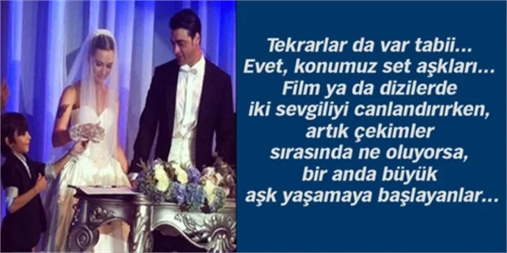 En büyük aşklar setlerde başlar!