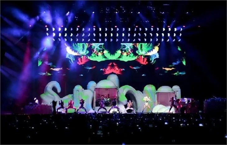Lady Gaga, İstanbul konserinde soyundu!