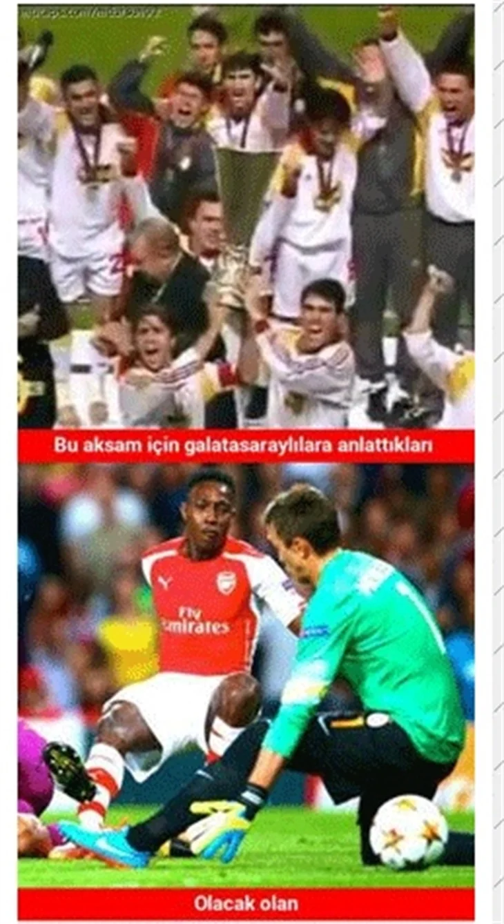 Sosyal medyada G.Saray-Arsenal maçı capsleri!