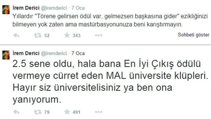İrem Derici'den 'Mal Üniversiteliler' açıklaması!
