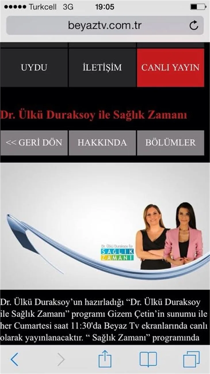 Dr. Ülkü Duraksoy ile Sağlık Zamanı