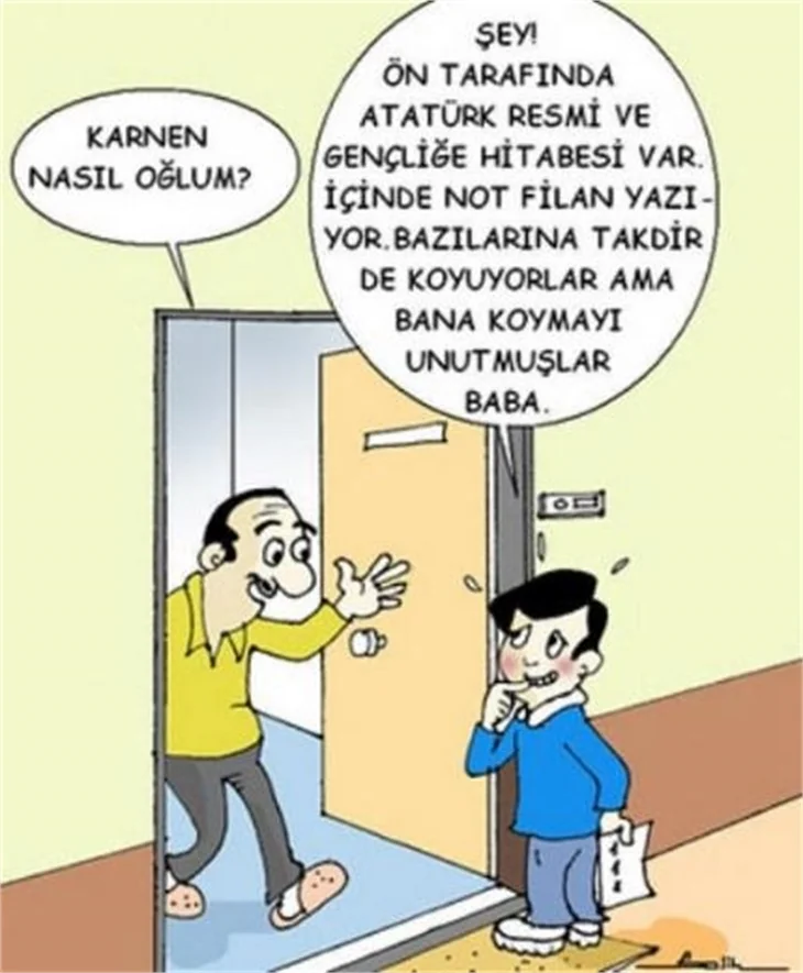Güldüren karne günü capsleri