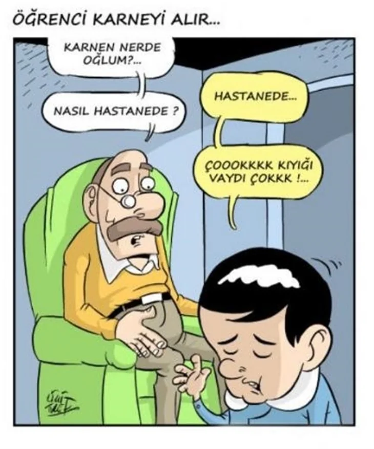 Güldüren karne günü capsleri