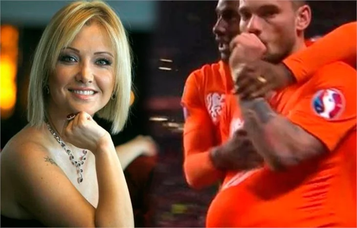Berna Laçin'in Sneijder tweet'i ortalığı karıştırdı!