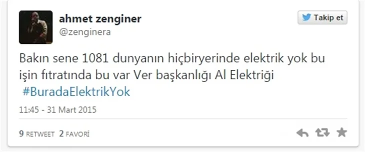Türkiye'deki elektrik kesintisine sosyal medya tepkileri