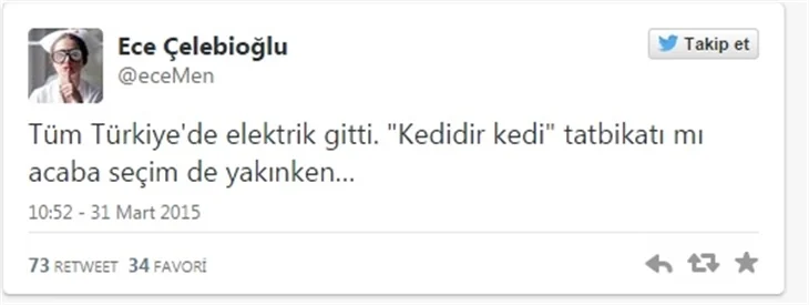Türkiye'deki elektrik kesintisine sosyal medya tepkileri