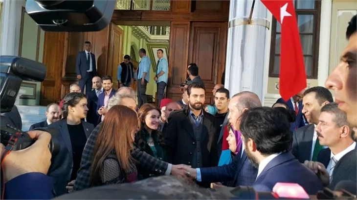 Cumhurbaşkanı Recep Tayyip Erdoğan, Filinta setinde