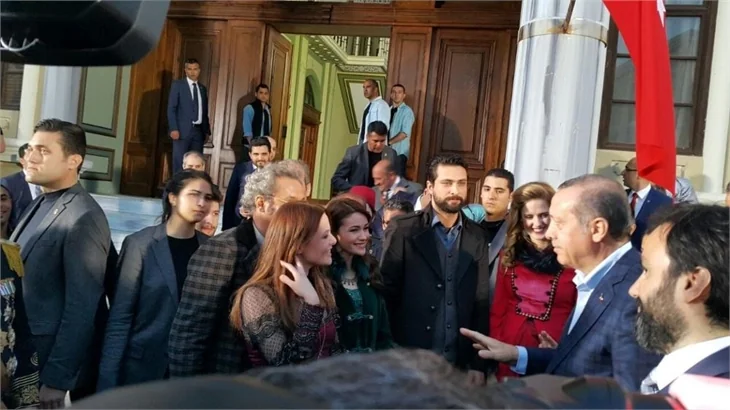 Cumhurbaşkanı Recep Tayyip Erdoğan, Filinta setinde