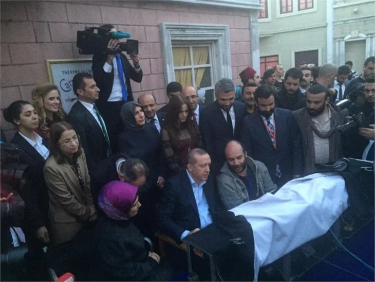 Cumhurbaşkanı Recep Tayyip Erdoğan, Filinta setinde