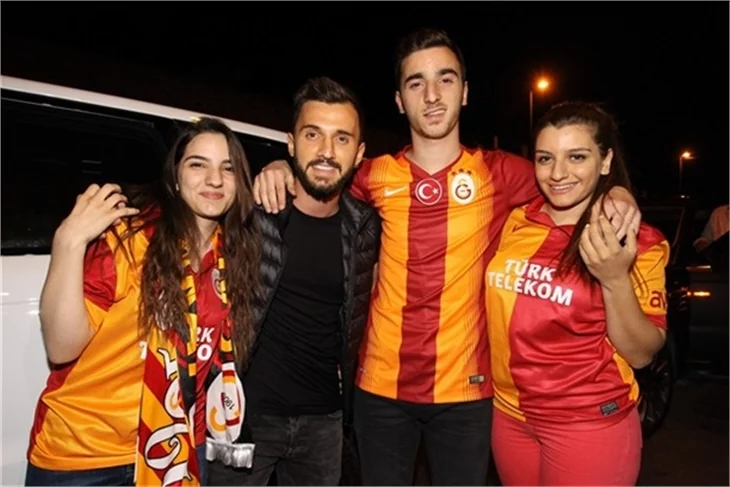 Galatasaray'lı futbolcuların şampiyonluk kutlaması