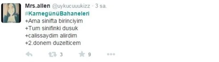 Karne günü caps'leri!