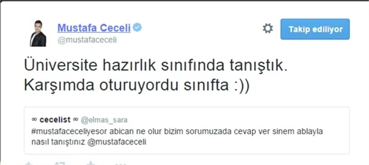 Mustafa Ceceli Twitter'da takipçilerinin çok özel sorularını cevapladı