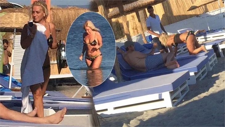 Saba Tümer bikini yakalandı