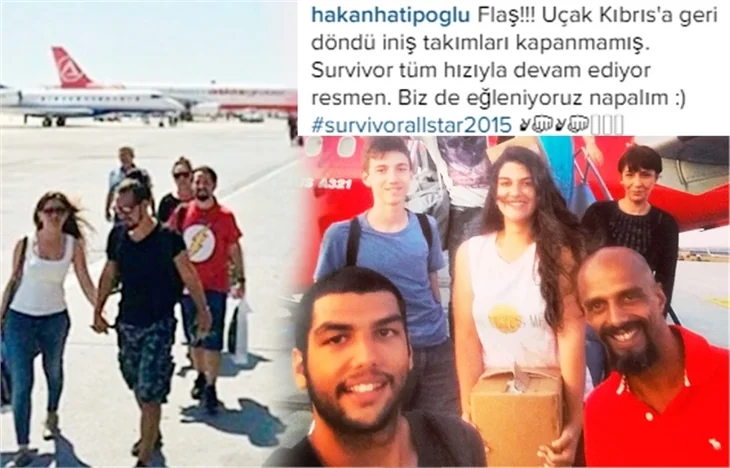 Survivor yarışmacılarını taşıyan uçak havada arıza yaptı
