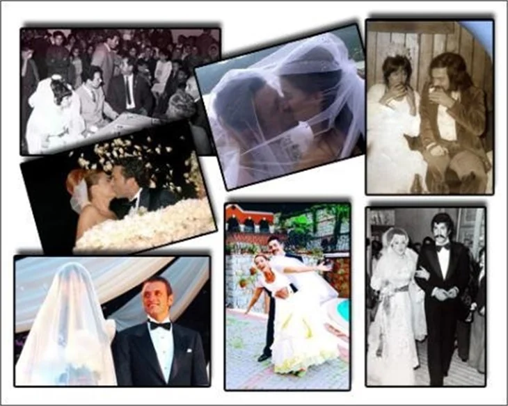Ünlü çiftlerin nikah fotoğrafları