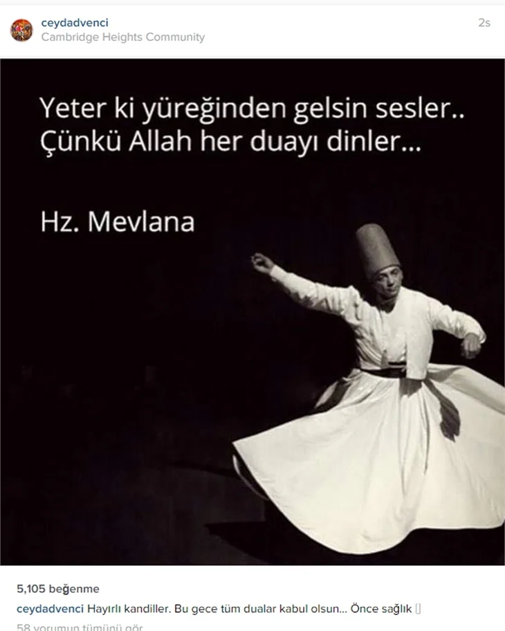 Ünlülerden kandil mesajları