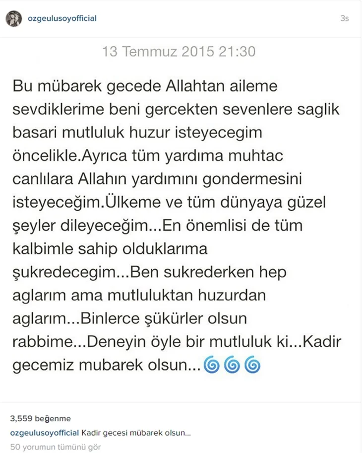 Ünlülerden kandil mesajları