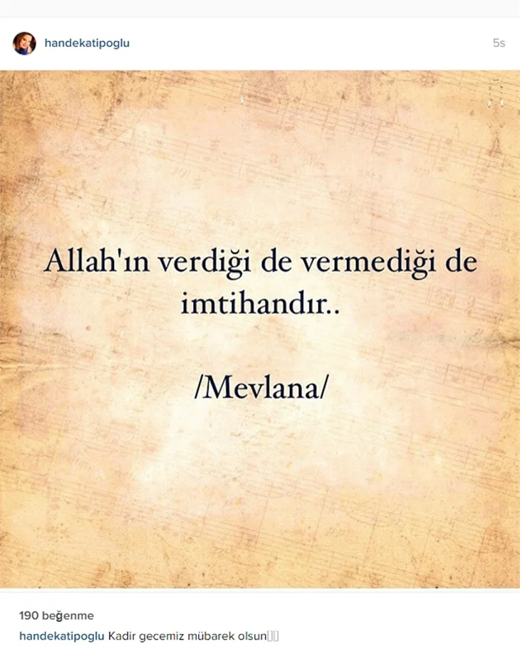 Ünlülerden kandil mesajları