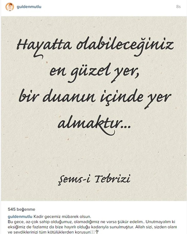 Ünlülerden kandil mesajları