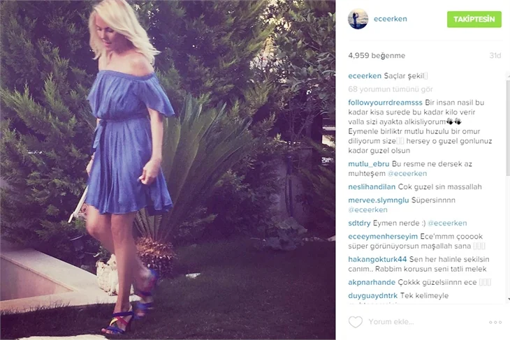 Ece Erken'in boşanma sürecinde Instagram paylaşımları