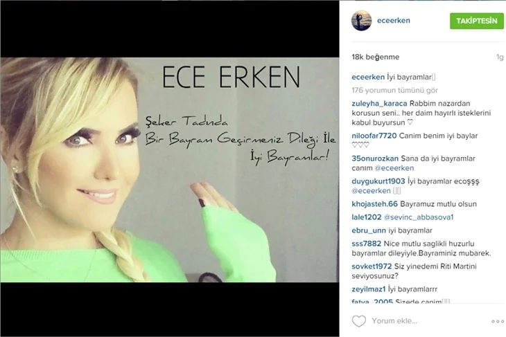 Ece Erken'in boşanma sürecinde Instagram paylaşımları
