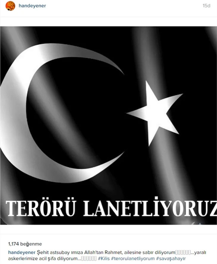 Ünlülerden teröre lanet mesajları
