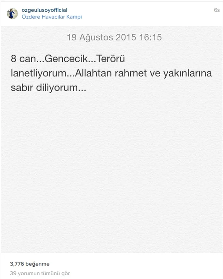 Ünlülerden teröre lanet mesajları