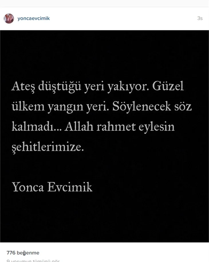 Ünlülerden teröre lanet mesajları