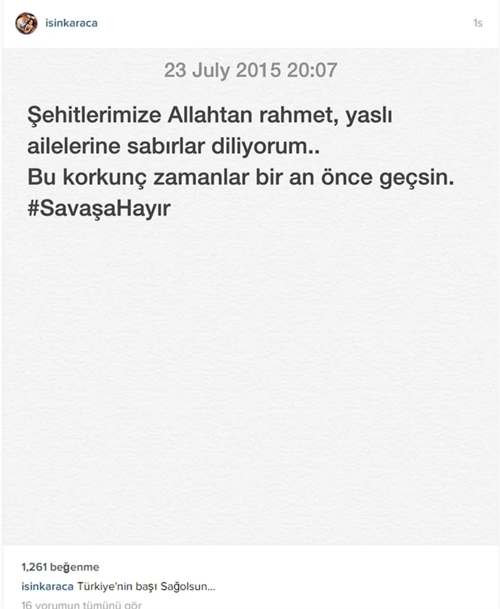 Ünlülerden teröre lanet mesajları