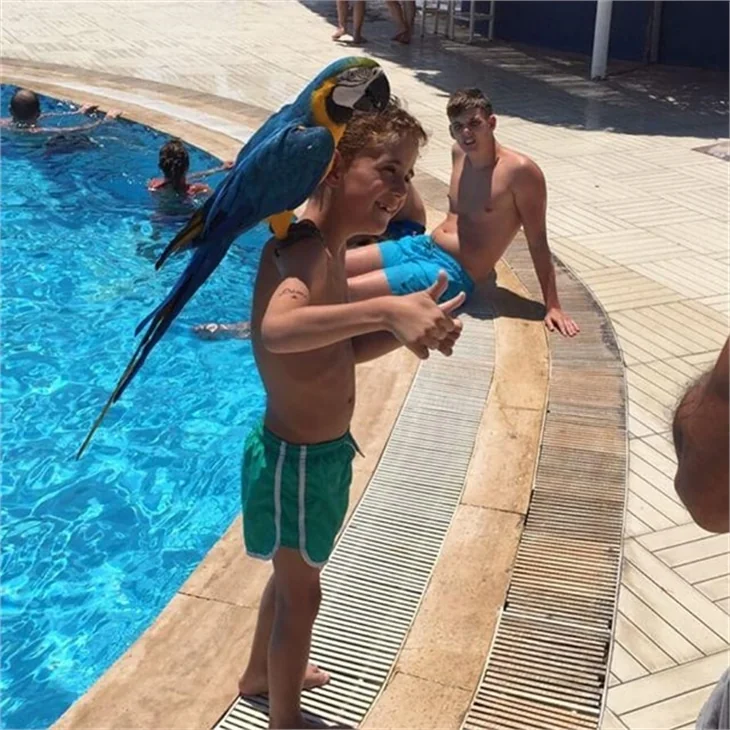 Özlem Yıldız ve Sinan Serter oğulları Demir ile tatilde